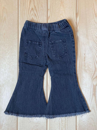 Bailey’s Blossoms Girl's “Sophie” Black Wash Bell Bottom Flare Denim