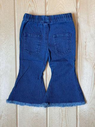 Bailey’s Blossoms Girl's “Sophie” Dark Wash Bell Bottom Flare Denim
