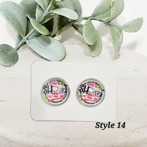 Classic Christmas Studs | Style 14-Sunshine and Wine Boutique