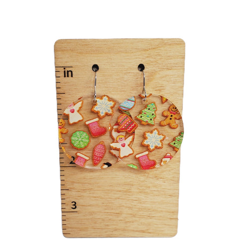 Christmas Cookie Earrings-Sunshine and Wine Boutique