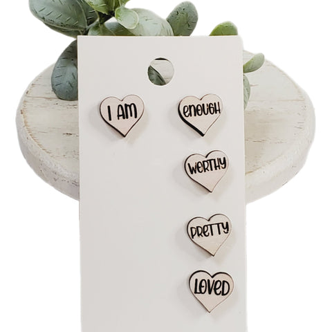 Love Wood Studs | Style 28-Sunshine and Wine Boutique