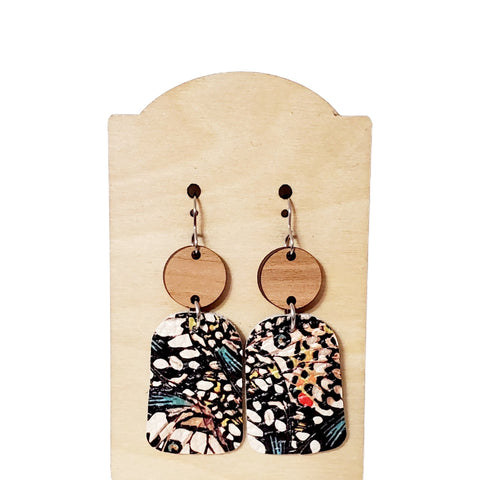 Butterfly Leather Earrings-Sunshine and Wine Boutique