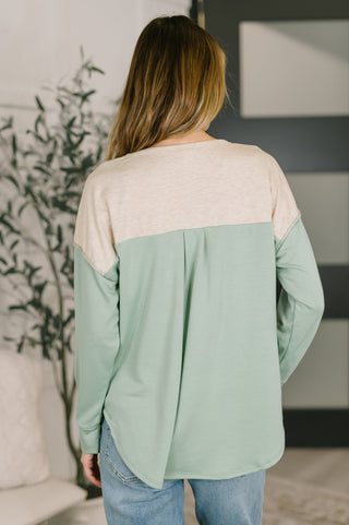 7th Ray Because I Can Drop Shoulder Henley Top