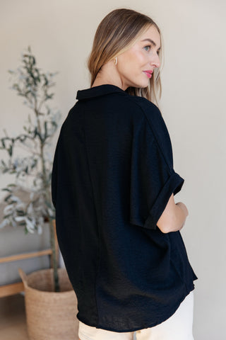 White Birch Because I Said So Dolman Sleeve Top in Black