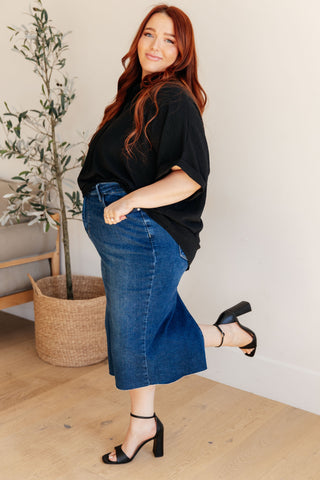 White Birch Because I Said So Dolman Sleeve Top in Black