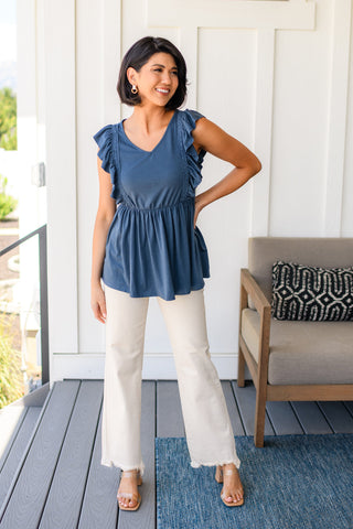 One Eleven North Before Now Ruffled Babydoll Top