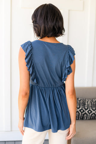 One Eleven North Before Now Ruffled Babydoll Top