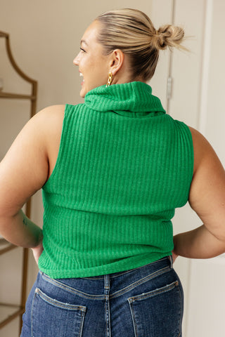 GeeGee Before You Go Sleeveless Turtleneck Sweater