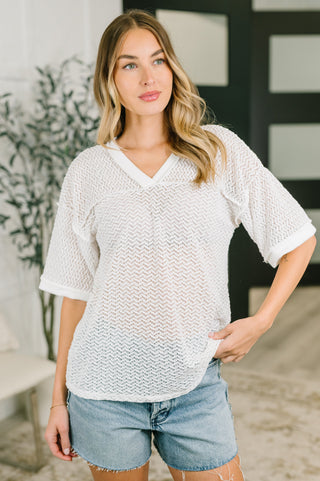 Heimish Beginning to Care Textured Oversized Top