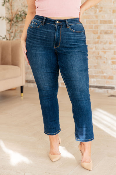 Judy Blue Mid Rise Vintage Cuffed Skinny Capri Denim 72115 - Exclusive-Jeans-Sunshine and Wine Boutique