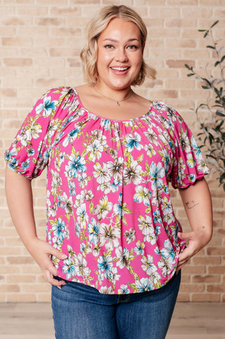 Shopin La Bloom So Bright Floral Top