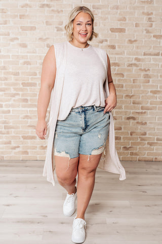 A.gain Breezy Boho Sleeveless Cardigan