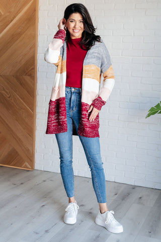 Haptics Bring the Warmth Color Block Cardigan