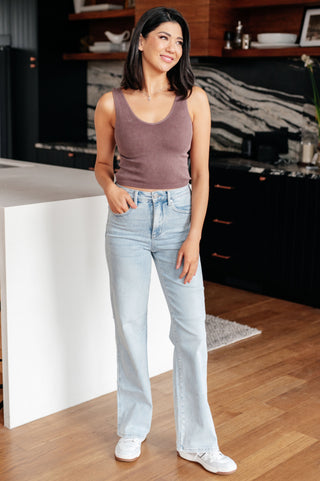 Judy Blue Brooke High Rise Control Top Vintage Wash Straight Jeans - Exclusive