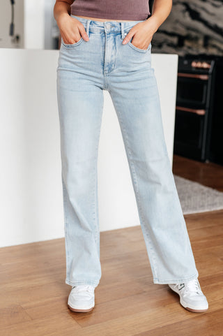 Judy Blue Brooke High Rise Control Top Vintage Wash Straight Jeans - Exclusive