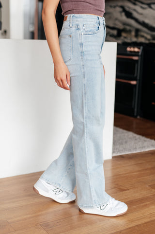 Judy Blue Brooke High Rise Control Top Vintage Wash Straight Jeans - Exclusive