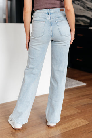 Judy Blue Brooke High Rise Control Top Vintage Wash Straight Jeans - Exclusive