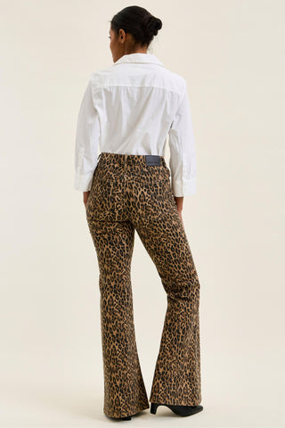 Judy Blue Mid Rise Leopard Luxe Jaqueline Flare Denim Jeans 881180