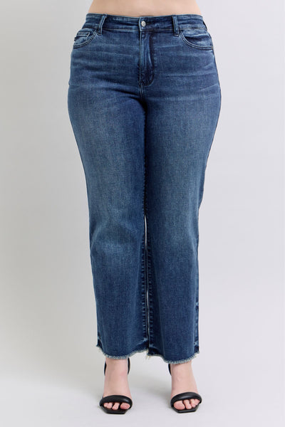 Judy Blue Mid Rise Wide Leg w/ Tint Denim Jeans 82640-Jeans-Sunshine and Wine Boutique