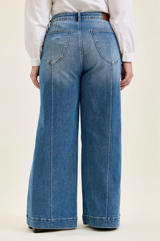 Judy Blue High Waist Liza Palazzo Shield Pocket Denim Jeans 881160 - 3 Inseam Options