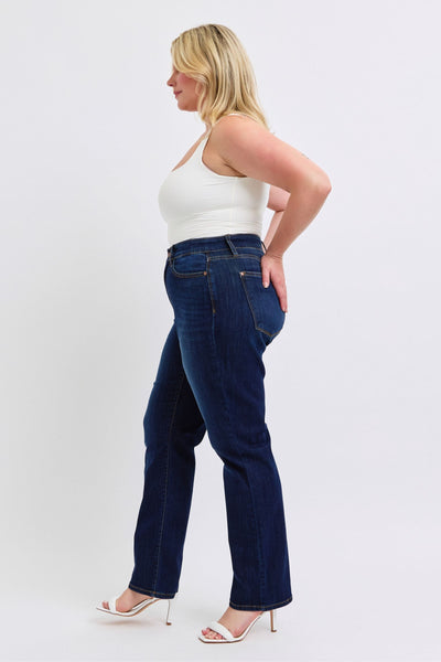 Judy Blue High Waist Straight Denim Jeans 82627-Jeans-Sunshine and Wine Boutique