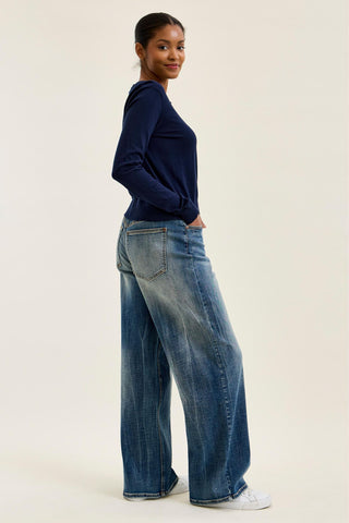Judy Blue High Waist Vintage Blast Wilhelmina Baggy Denim Jeans 881157