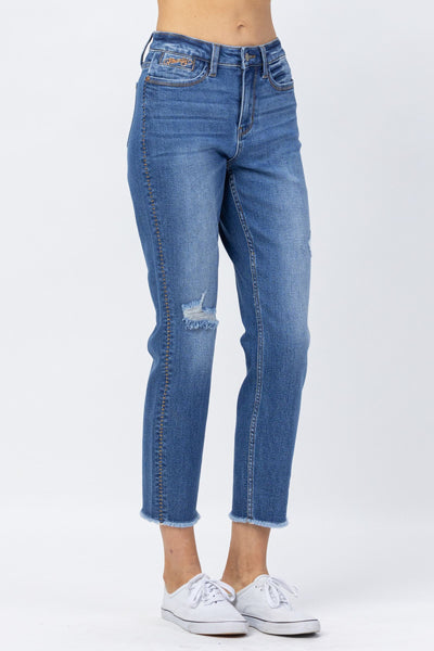 Judy Blue Howdy Embroidery Boyfriend Jeans 88108 - Exclusive-Jeans-Sunshine and Wine Boutique