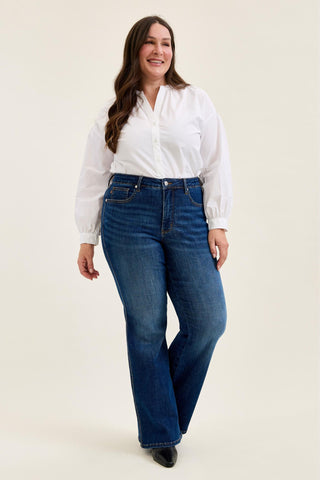 Judy Blue High Waist Tummy Control Charlotte Flare Denim Jeans 881188