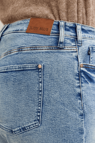 Judy Blue High Waist Wilhemina Light Vintage Wash Leg Denim Jeans 881004