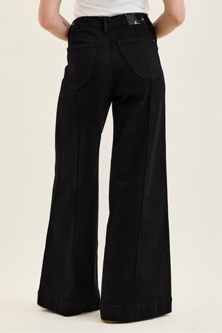 Judy Blue High Waist Liza Black Palazzo Denim Jeans 881243