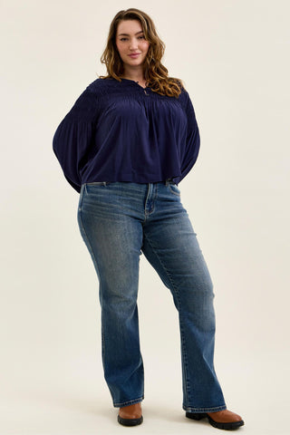 Judy Blue Mid Rise Daisy Dusk Rider Bootcut Denim Jeans 82751