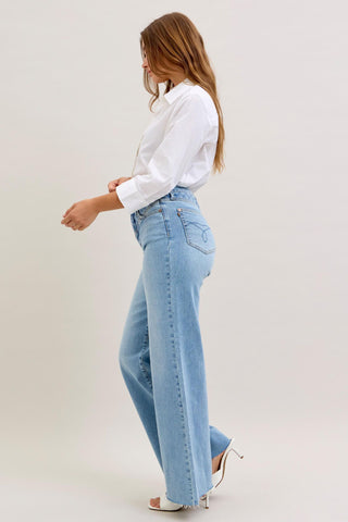Judy Blue High Waist Retro Wide Leg Denim Jeans 88711