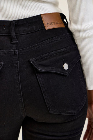 Judy Blue Low Rise Black Jaqueline Flare Denim Jeans 881181