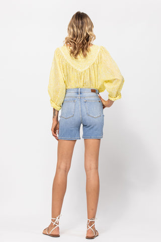 Judy Blue High Waist Mid Denim Short 15220