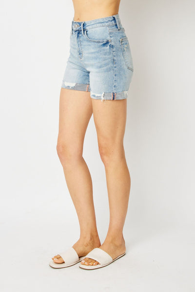 Judy Blue High Waist Destroy Cut Off Denim Short 150184-Shorts-Sunshine and Wine Boutique