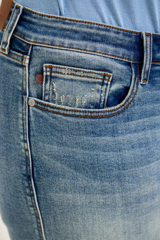 Judy Blue Low Rise Daisy Genie Blue Bootcut Denim Jeans 82747