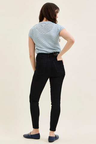 Judy Blue High Waist Tummy Control Black Skinny Denim Jeans 881244