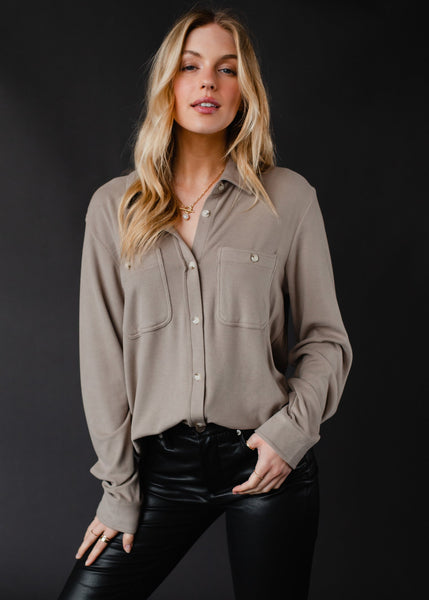 Panache Tan Super Soft Button Up-Clothing-Sunshine and Wine Boutique