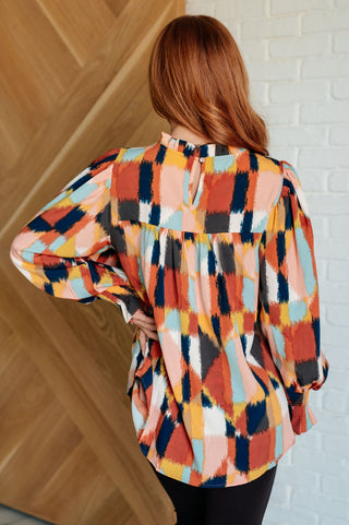 Jodifl Call It What It Is Mod Print Blouse