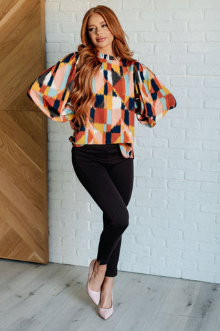 Jodifl Call It What It Is Mod Print Blouse