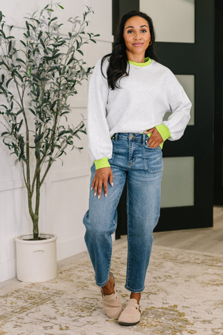 One Eleven North Can't Quit the Knit Contrast Pullover