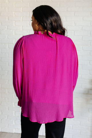 Jodifl Candid Moment Ruffle Neckline Blouse