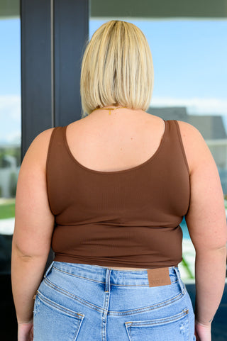 Yelete Carefree Seamless Reversible Tank in Brown