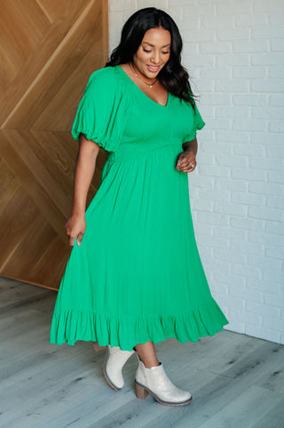 Jodifl Catch a Cloud and Pin it Down Smocked Bodice Dress
