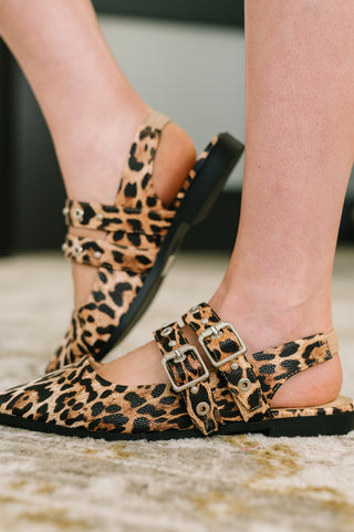 Soda Catwalk Buckle Pointy Toe Flats