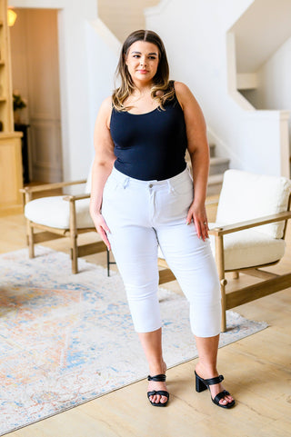 Judy Blue Certifiably Cool Mid Rise Capris - Exclusive