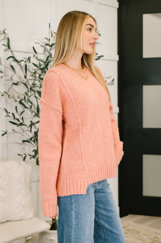 Very J Changed for the Better Exposed Seam Pullover