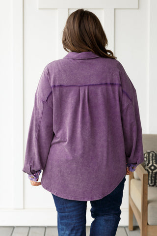 White Birch Chaos of Sequins Shacket in Purple