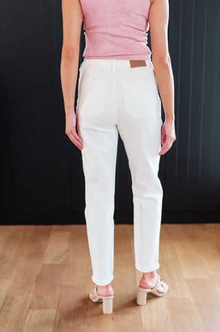 Judy Blue Charlene High Rise Jogger in Ecru - Exclusive