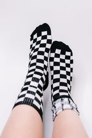 One Eleven North Check Yo'Self Quarter Socks